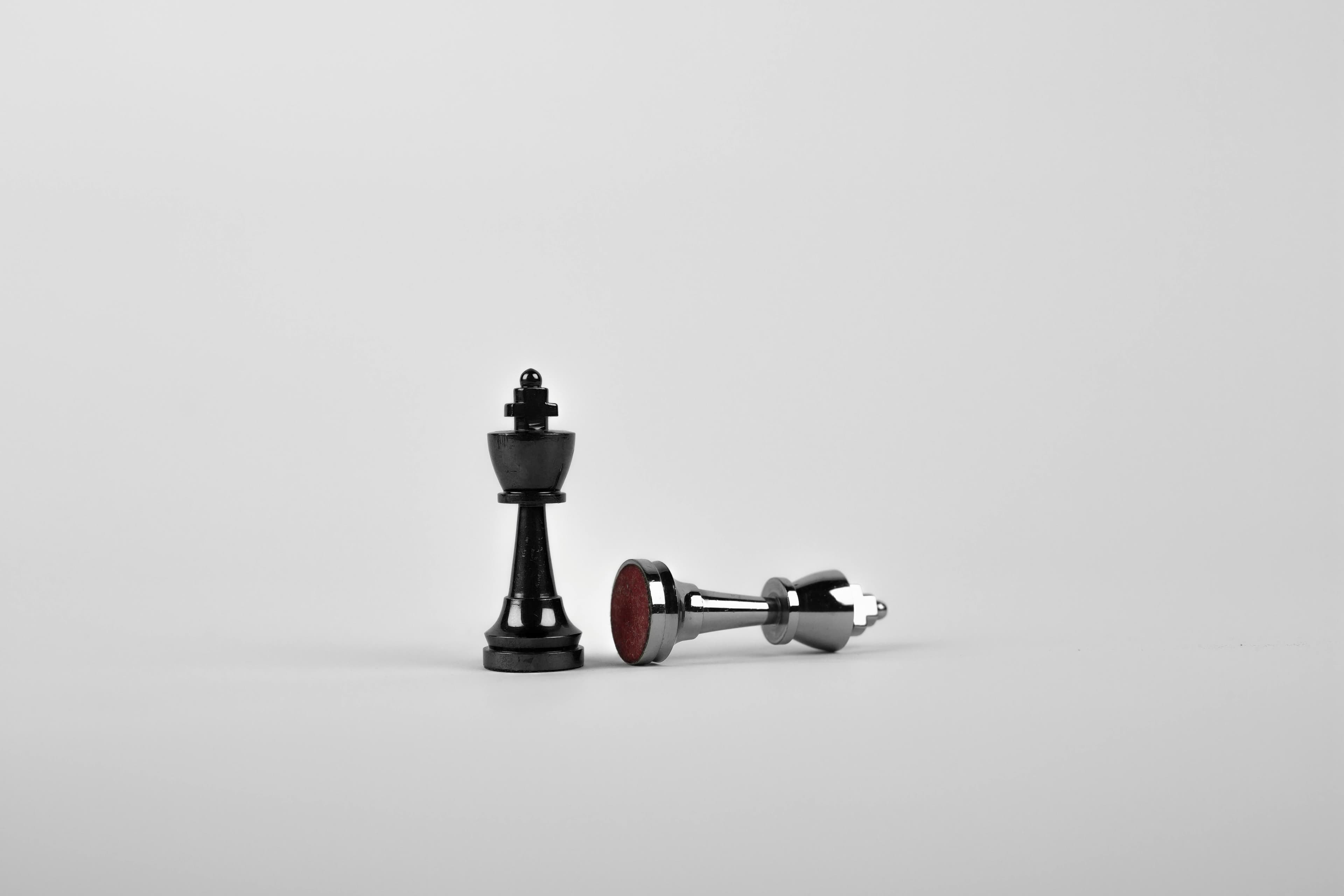 Chess pieces representing strategy and business victory